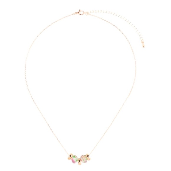 ✌🏼 #58 Floral Crystal Beaded Minimalist Spring Time Necklace - Picture 6 of 14